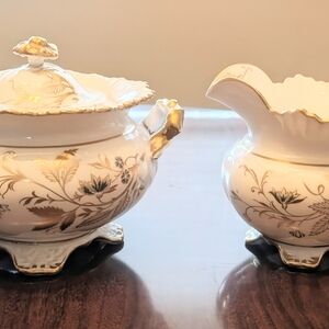 Aynsley Celeste (8354) Bone China Creamer And Sugar With Lid- England